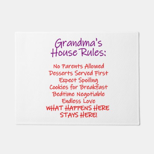 Grandmas Rule Doormat