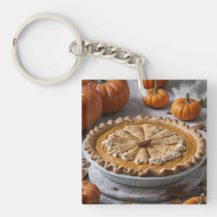 Grandmas Rustic Pumpkin Pie,  Keychain