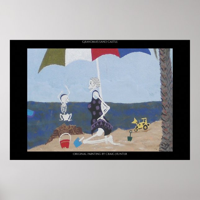 Grandma's sand castle poster (Front)
