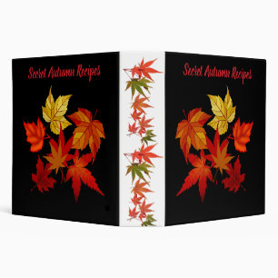 Grandma's Secret Autumn Recipes Maple Leaves 3 Ring Binder