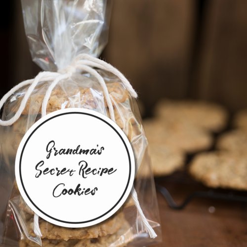 Grandmas Secret Recipe Cookies Personalized Classic Round Sticker