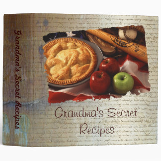 Grandma's secret recipes 3 ring binder