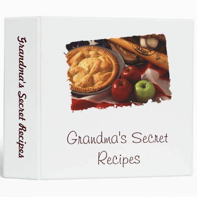 Grandma's secret recipes binder (Front/Spine)