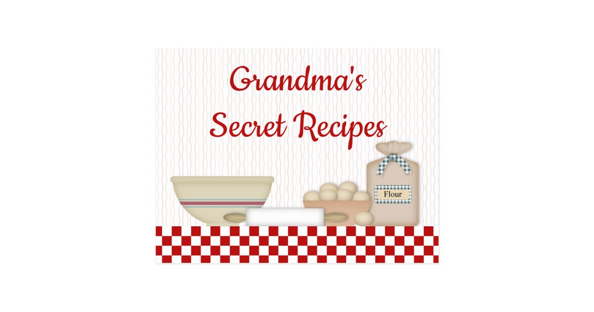 Grandmas Secret Recipes Recipe Card 7585