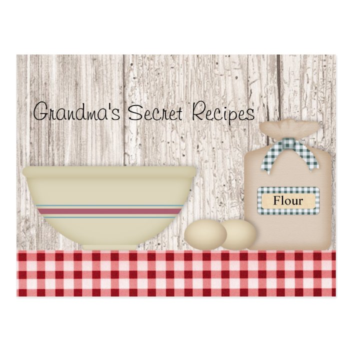 Grandma's Secret Recipes Recipe Card | Zazzle.com