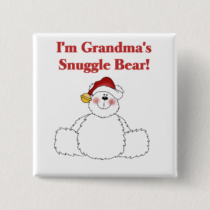 Grandma's Snuggle Bear Tshirts and Gifts Pinback Button