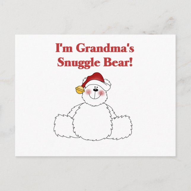 Grandma's Snuggle Bear Tshirts and Gifts Postcard (Front)