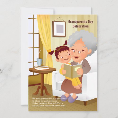 Grandmas Stories Grandparents Day Invitation