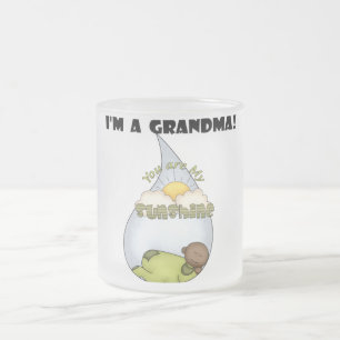 Grandma's Sunshine-African American Boy Frosted Glass Coffee Mug
