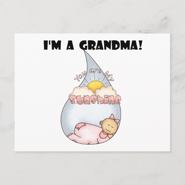 Grandma's Sunshine - Girl Tshirts and Gifts Postcard (Front)