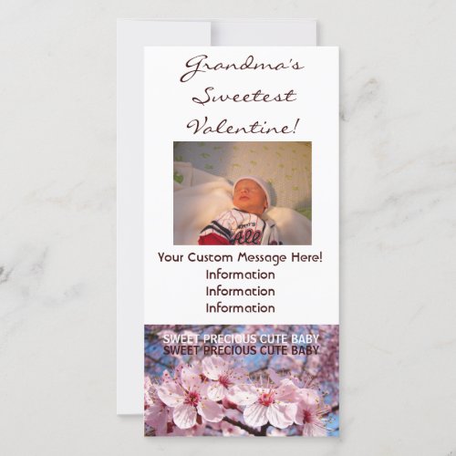 Grandmas Sweetest Valentine Photo Cards Custom