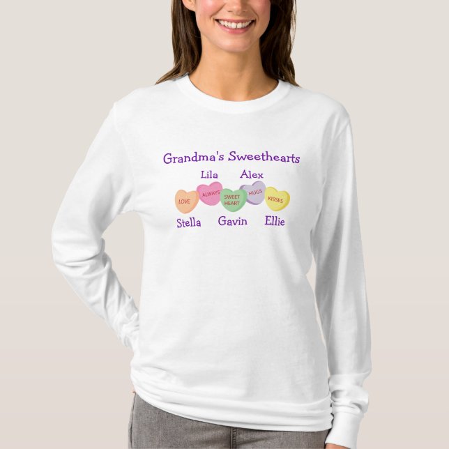 Grandma's Sweethearts - Light Color Design T-Shirt (Front)