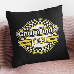 Grandma's Taxi Sign Throw Pillow