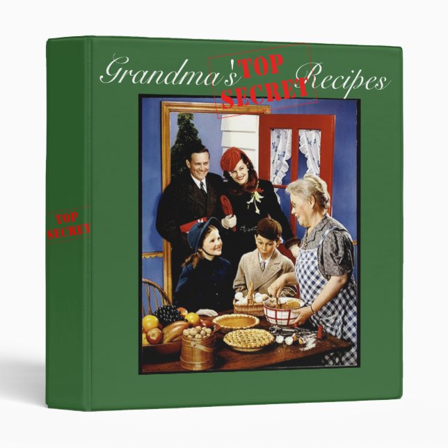 Grandma's Top Secret Recipe Binder (Front/Spine)