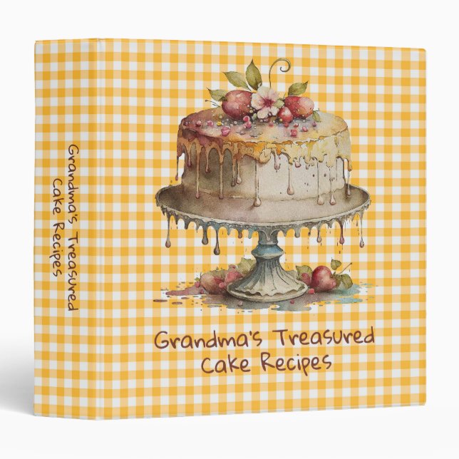 Grandma's Treasured Recipes Binder (Front/Spine)