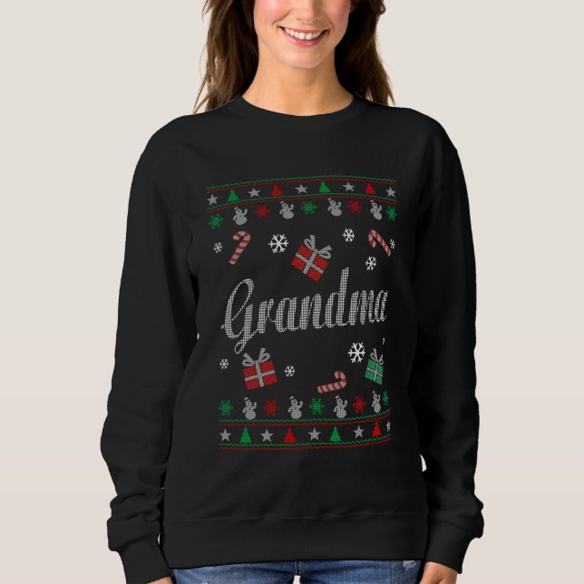 Grandma's Ugly Christmas Sweatshirt (Front)