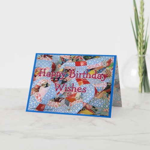 Grandmas vintage Quilt 2 _customize any occasion Card