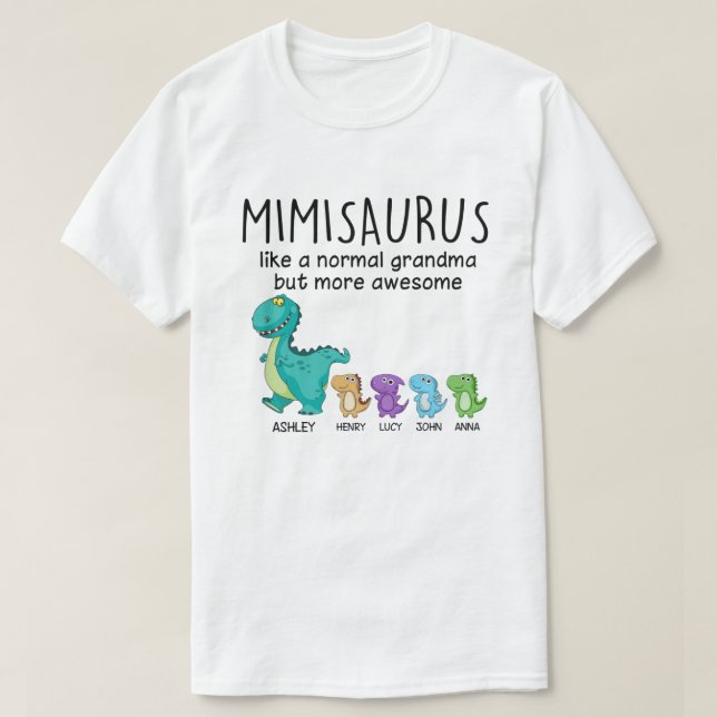 Grandmasaurus And Kids Personalized Shirt (Design Front)