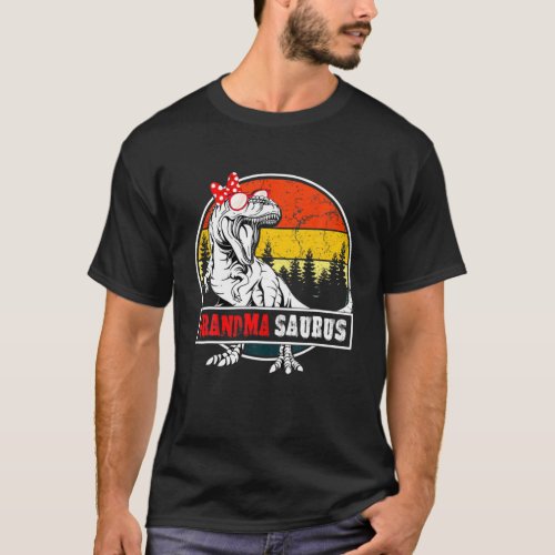 Grandmasaurus Dinosaur Funny Grandma Saurus Family T_Shirt