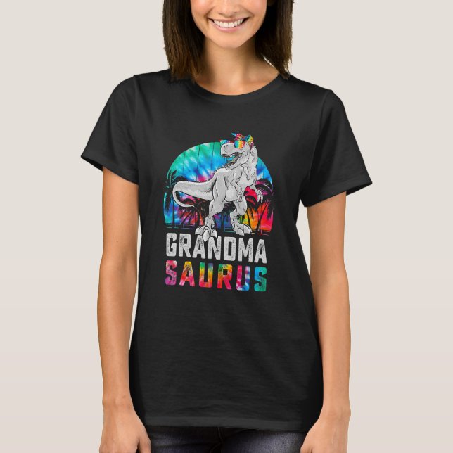 Grandmasaurus Rex Dinosaur Grandma Saurus Family M T-Shirt (Front)