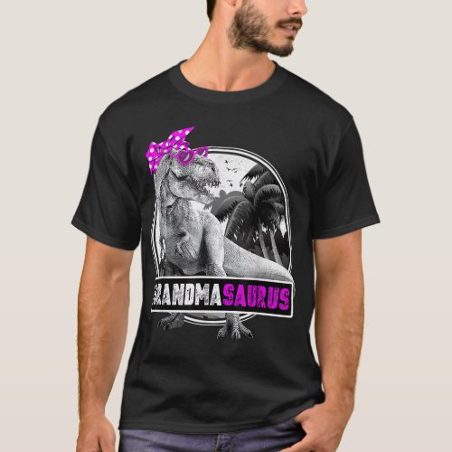 Grandmasaurus Shirt Funny T_Rex Gift for Grandma D