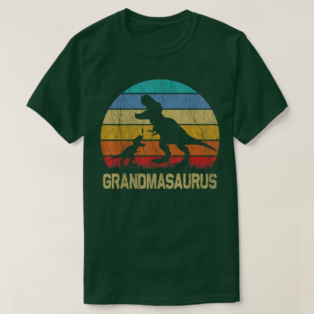 GrandmaSaurus T Re Dinosaur Grandma Saurus Family  T-Shirt (Design Front)