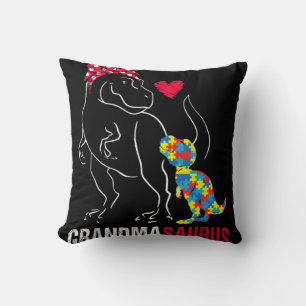 Grandmasaurus T rex Dinosaur Clothing Gifts. Funny Throw Pillow