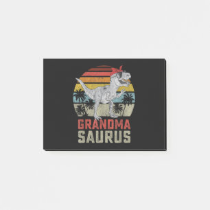 Grandmasaurus T Rex Dinosaur Grandma Saurus Family Post-it Notes