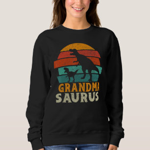 Grandmasaurus T rex Dinosaur Grandma Saurus Family Sweatshirt