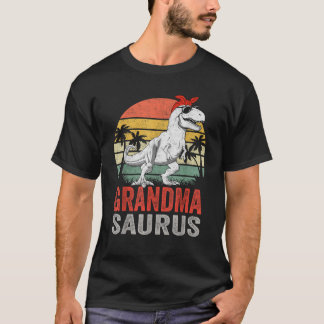 Grandmasaurus T Rex Dinosaur Grandma Saurus Family T-Shirt