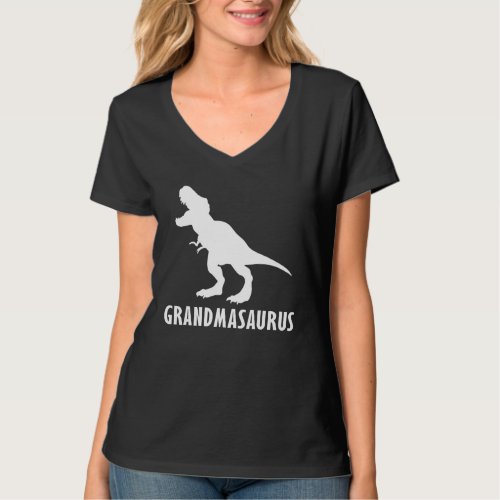 Grandmasaurus T Rex Dinosaur Grandma Saurus Mother T_Shirt