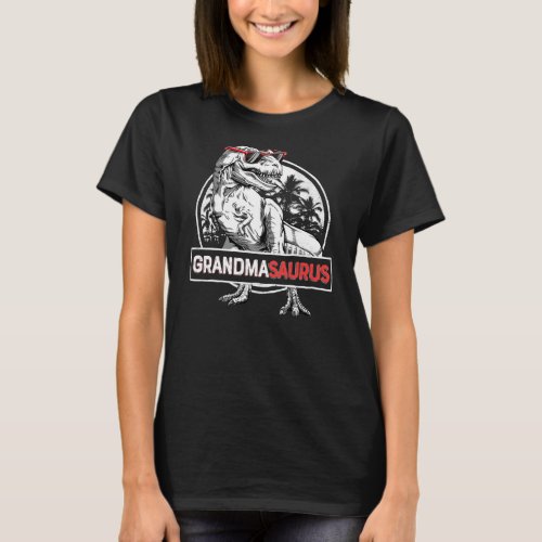 Grandmasaurus T Rex Dinosaur Grandma Saurus T_Shirt