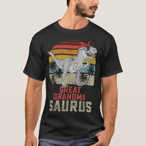Grandmasaurus T Rex Dinosaur Great Grandma Saurus  T_Shirt