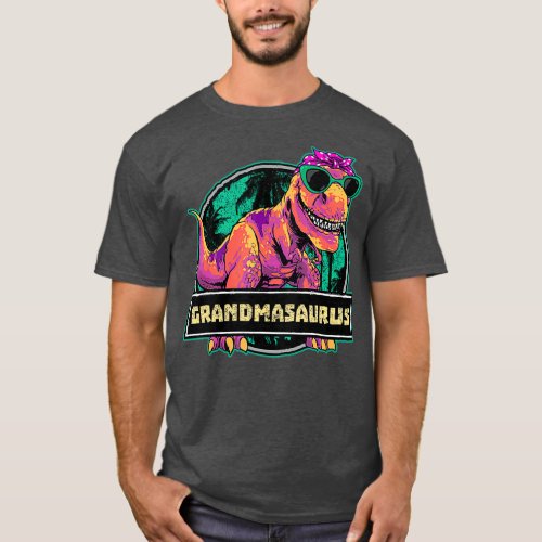 Grandmasaurus T rex Grandma Saurus Dinosaur T_Shirt