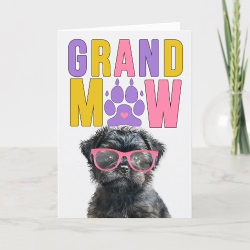 GrandMAW Affenpinscher GrandDOG Grandparents Day Holiday Card