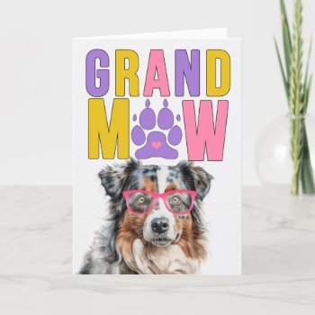 Grandmaw Australian Shepherd Dog Grandparents Day Holiday Card by PAWSitivelyPETs at Zazzle