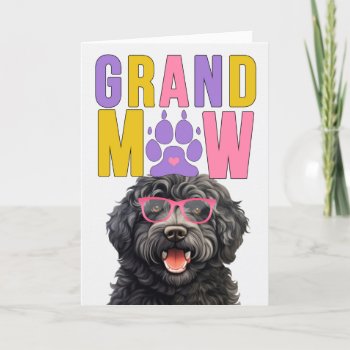 Grandmaw Barbet Granddog Grandparents Day Holiday Card by PAWSitivelyPETs at Zazzle