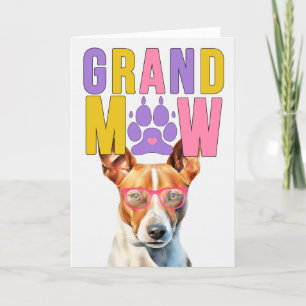 GrandMAW Basenji Dog Funny Grandparents Day Holiday Card