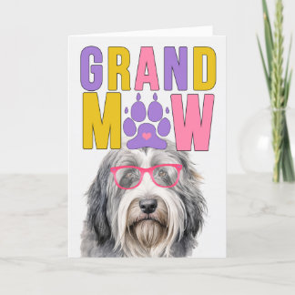 GrandMAW Bearded Collie Dog Funny Grandparents Day Holiday Card