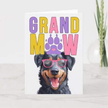 Grandmaw Beauceron Granddog Grandparents Day Holiday Card by PAWSitivelyPETs at Zazzle
