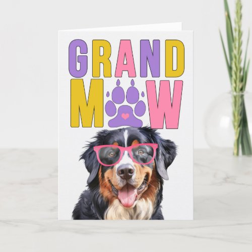 GrandMAW Bernese Mountain Dog Grandparents Day Holiday Card