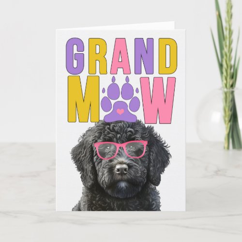 GrandMAW Black Doodle Dog Funny Grandparents Day Holiday Card
