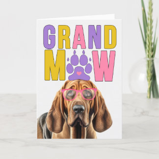 GrandMAW Bloodhound Dog Funny Grandparents Day Holiday Card