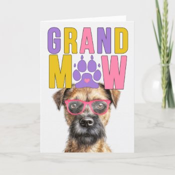 Grandmaw Border Terrier Granddog Grandparents Day Holiday Card by PAWSitivelyPETs at Zazzle