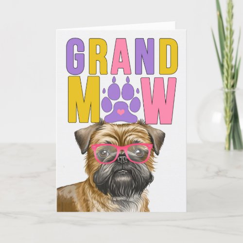 GrandMAW Brussels Griffon Funny Grandparents Day Holiday Card