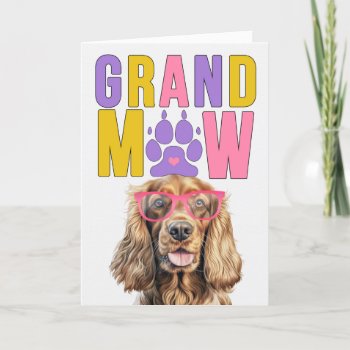 Grandmaw Cocker Spaniel Granddog Grandparents Day Holiday Card by PAWSitivelyPETs at Zazzle