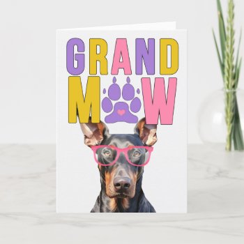 Grandmaw Doberman Granddog Grandparents Day Holiday Card by PAWSitivelyPETs at Zazzle