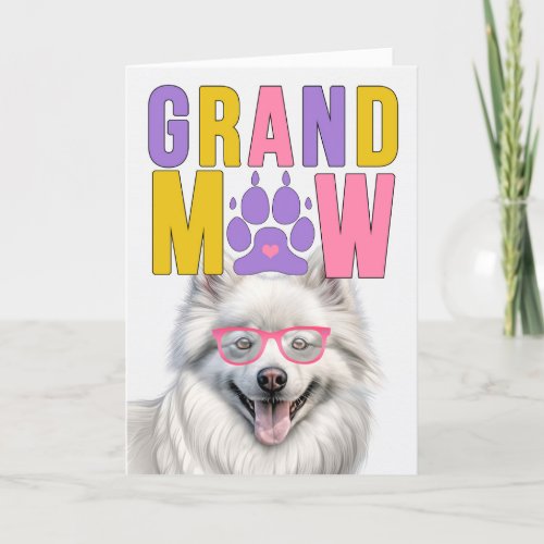 GrandMAW Eskie Dog Funny Grandparents Day Holiday Card