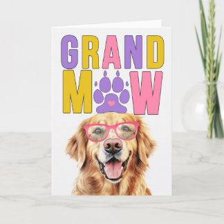 GrandMAW Golden Retriever GrandDOG Grandparent Day Holiday Card
