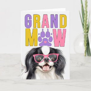 GrandMAW Japanese Chin GrandDOG Grandparents Day Holiday Card